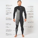 50634-2024 Gul Mens Viper 54mm Yamamoto Chest Zip Wetsuit VR1224 - Black (55.webp