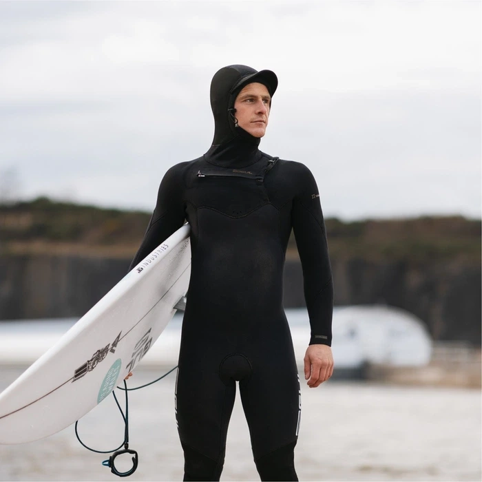 50631-2024 Gul Mens Viper 6_5_4mm Yamamoto Hooded Chest Zip Wetsuit VR1225 - Black (7.webp
